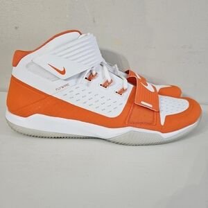 Nike Alpha Menace Turf Mid Football Sneakers White & Orange Men's Shoe Size 16